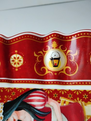 Villeroy & Boch TOY'S FANTASY Red 9.5" Square Plate/Bowl Snow White 7 Dwarfs - Picture 9 of 13