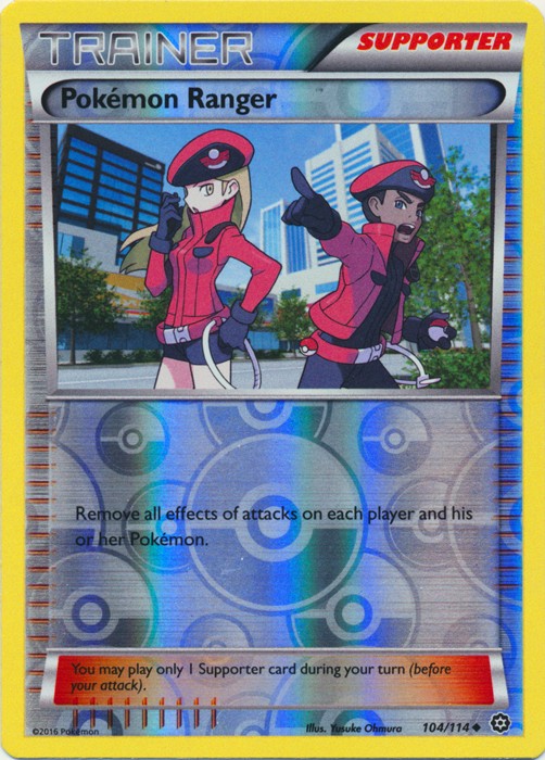 Pokemon Ranger - 104/114 - Uncommon - Reverse Holo LP Steam Siege