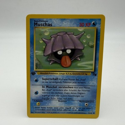 Pokémon Muschas 54/62 DE 1. Edition Common Fossil 1999