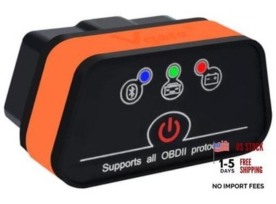 iCar2 BLE 4.0 OBD2 Bluetooth Adapter Auto Scanner iCar2 BLE4.0 Black & Orange
