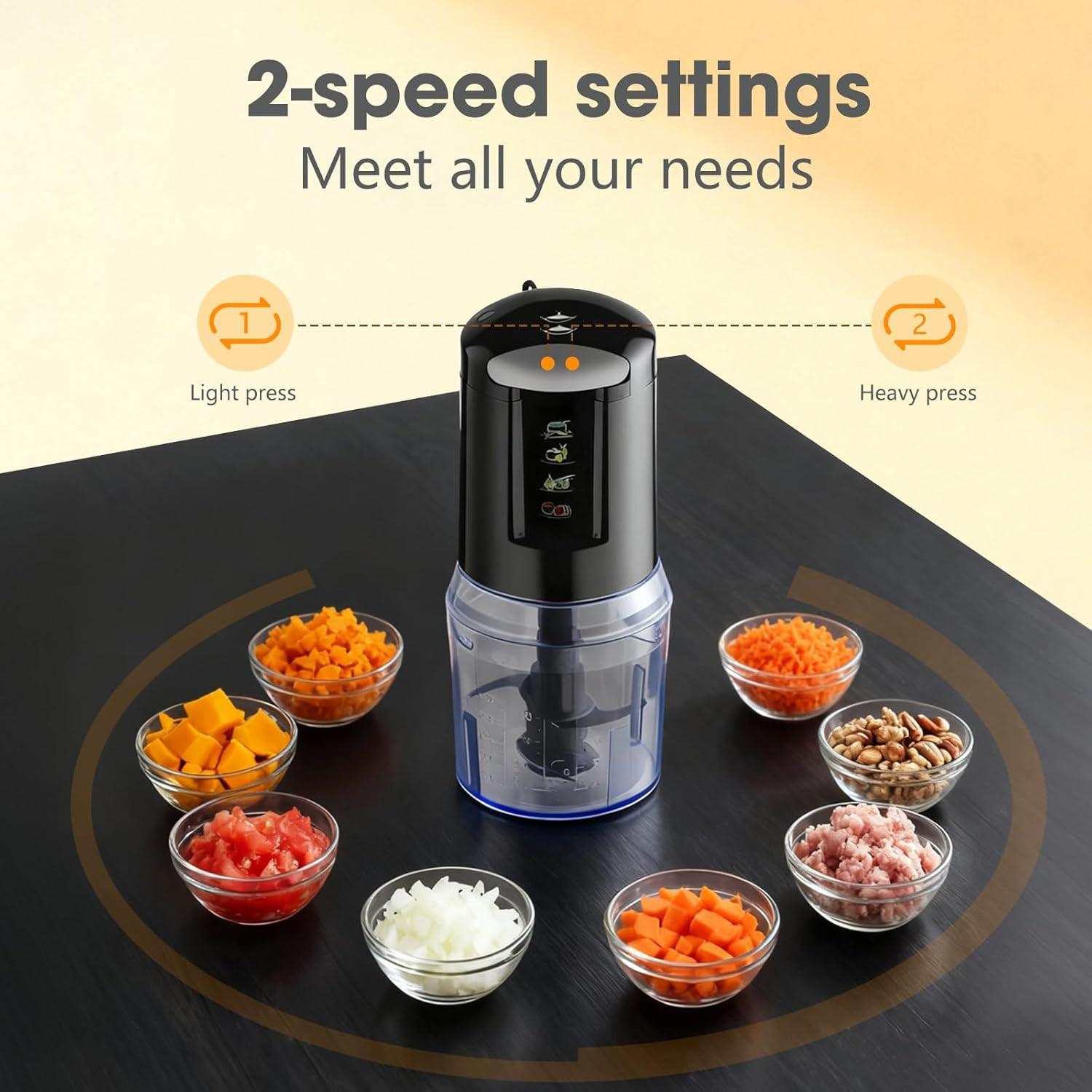 Robot Da Cucina Multifunzione 300W - Tritatutto Elettrico Con Frullatore, Affett foto 4