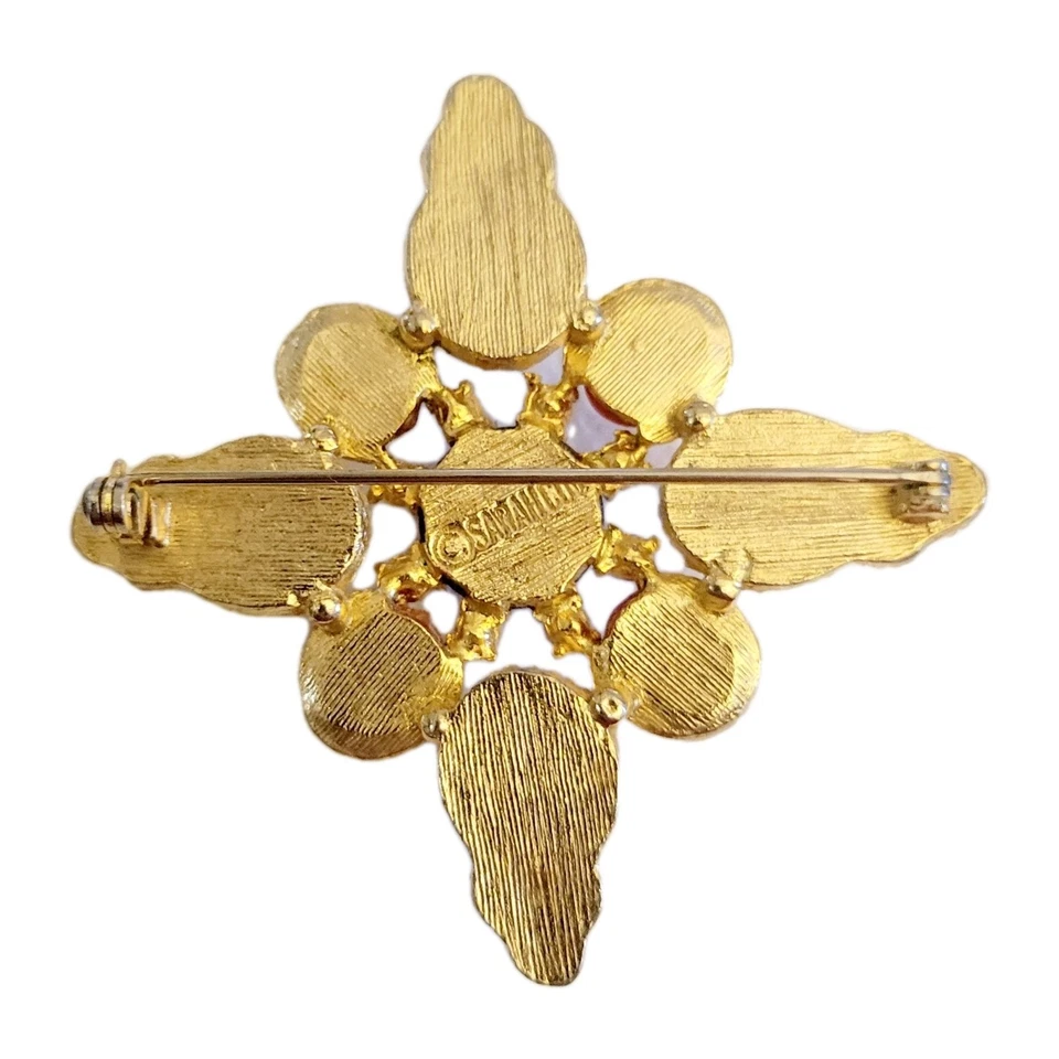 Conjunto Broche Americana Patriarca Sarah Coventry 2 1/2" Pendientes 1" Rojo Blanco Azul Foto 3 de 4