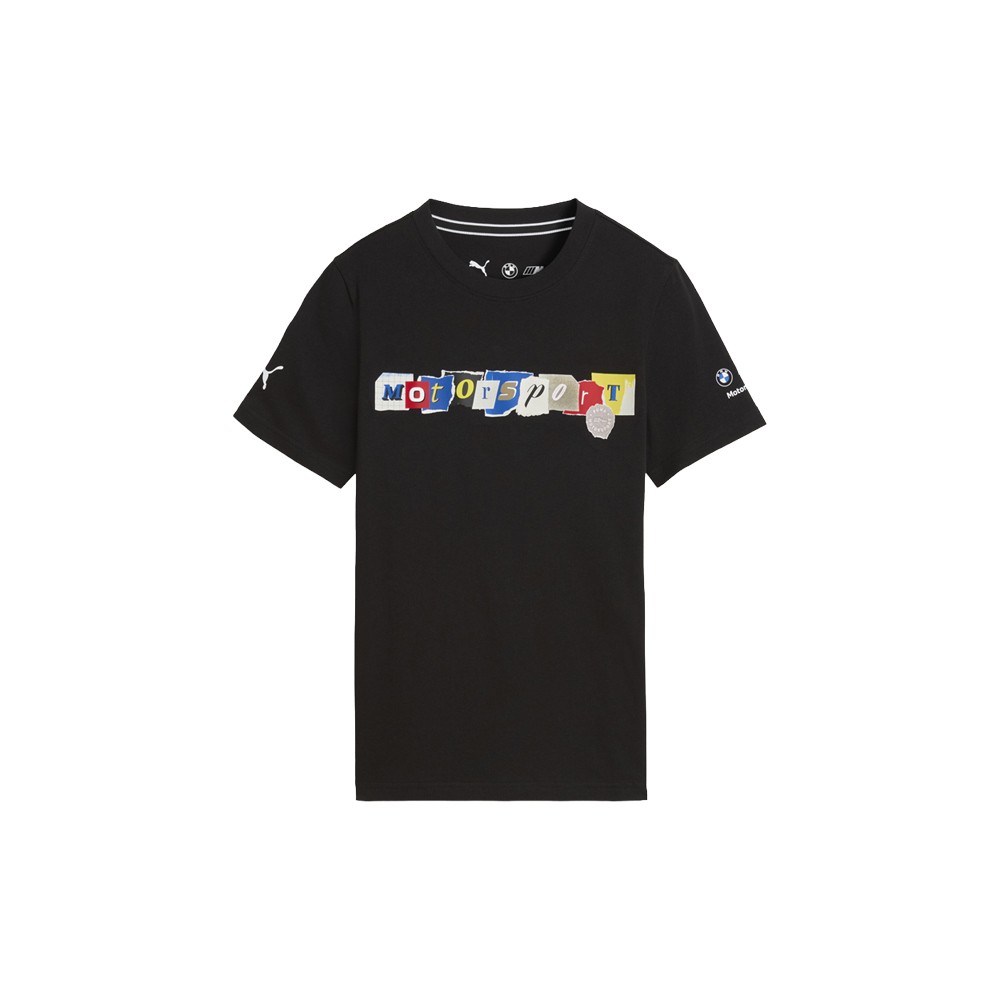 PUMA Bmw M Motorsport Sportswear Graphic Crew Neck Short Sleeve T-Shirt Youth Bo