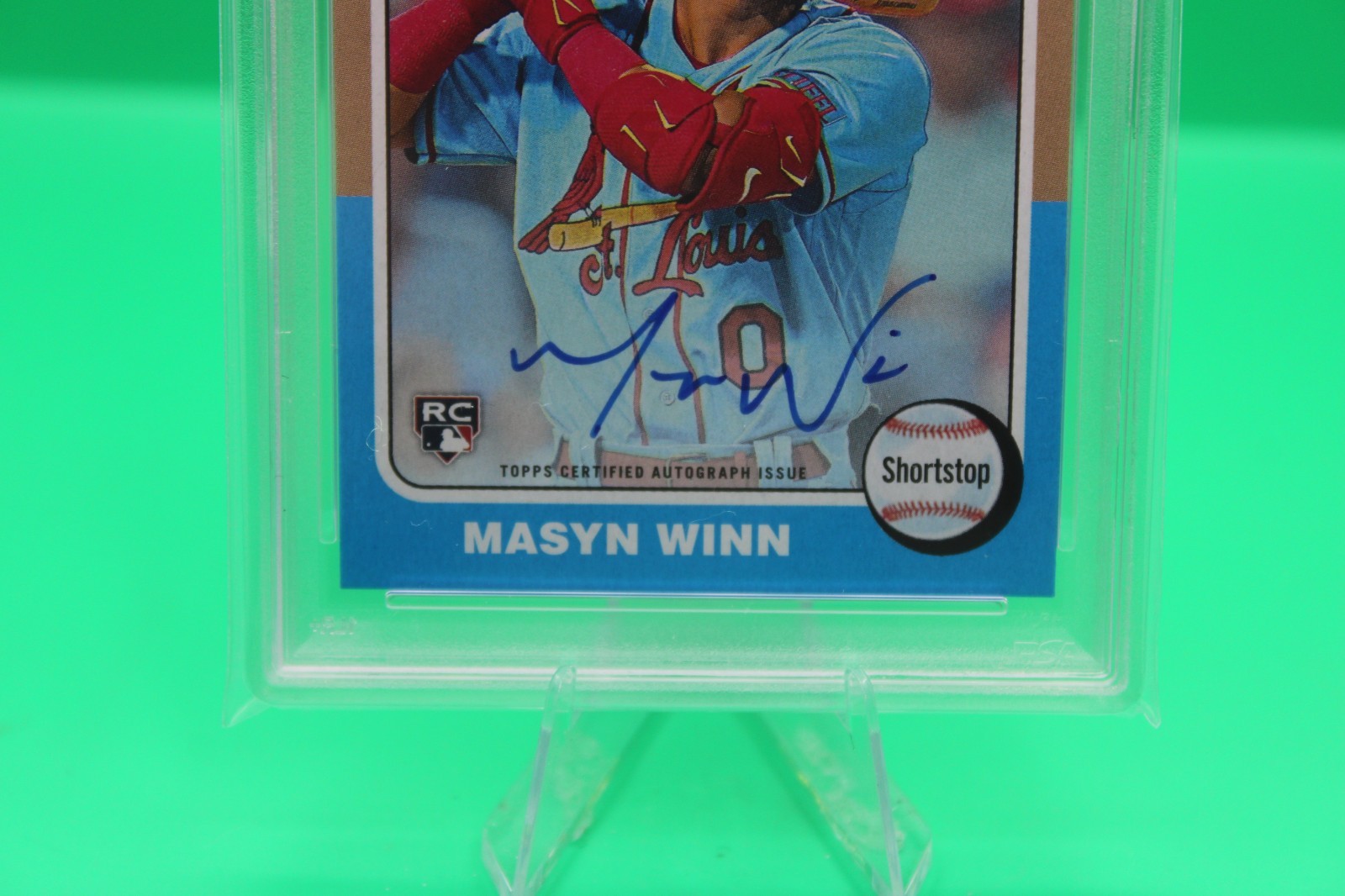 2024 Topps Heritage Real one Autograph Masyn Winn No. ROAMW PSA 10 view 5