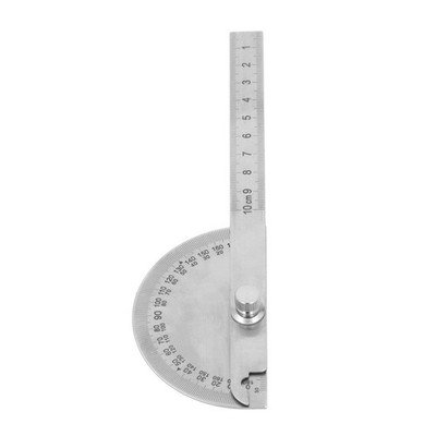 Adjustable Angle Protractor Stainless Steel 180 ° High Accuracy Angle Measur SET
