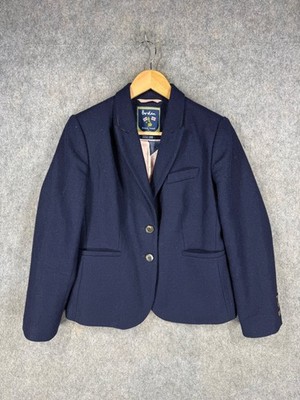 Boden Sakko Gr. UK 12 dunkelblau Wolle British Moon Tweed Blazer Hacking Parade