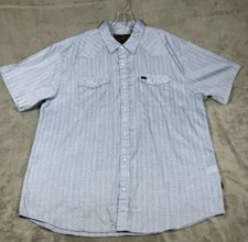 Howler Brothers Men's XL Light Blue Western Cowboy SS Snapshirt Lightweight