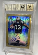 KELVIN BENJAMIN 2014 CHROME GOLD REFRACTOR AUTO RC /50 BGS 9.5/10 GEM MT POP 7