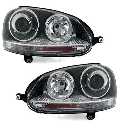 Scheinwerfer Set für VW Golf 5 Jetta 3 + GTI mit Xenon D2S Schwarz LWR