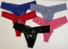 NWT Lot 5 Pairs Victoria  s Secret Thong String Lace Panties Underwear - Medium