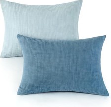 2 Pack Muslin Toddler Pillowcases 13 x 18, Soft and Breathable 100 Cotton