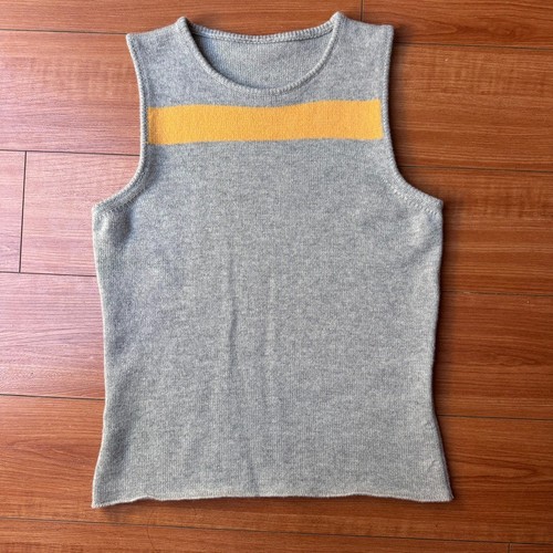 Lucien Pellat-Finet Size Small Cashmere Sleeveless Knit Sweater Top Striped