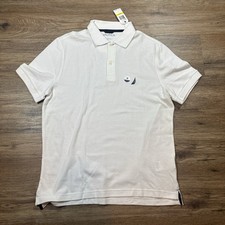 Nautica Men's Short Sleeve Polo Shirt White Med