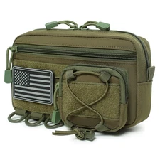 Tactical Molle Horizontal Admin Pouch with Front Drawstring Pocket EMT Pouch ...