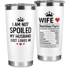 KatAndNat Valentines Day Gifts for Her - 20 Ounces, Wife White 01 20 Oz 