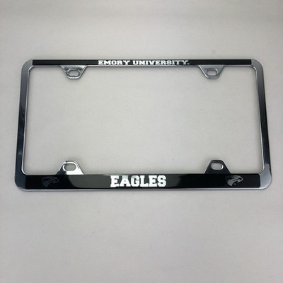 Vintage Emory University Eagles Official License Plate Frame Preowned Excellent