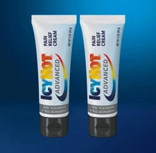 Icy Hot Advanced Pain Relief Cream - 2 Pack -Dual Max Strength Pain Reliever 2oz