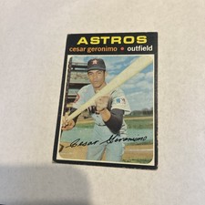 1971 Topps Rookie RC Card #447 Cesar Geronimo Houston Astros VgEx Free Shipping!. rookie card picture
