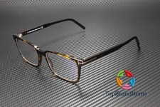 TOM FORD FT5802-B 052 Rectangular Dark Havana Demo Lens 55 mm Men's Eyeglasses