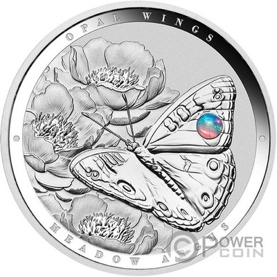 MEADOW ARGUS Australian Opal Wings 1 Oz Silver Coin 2$ Niue 2026