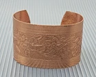 Vintage Coppercraft Guild Solid Copper Cuff Wide Bracelet