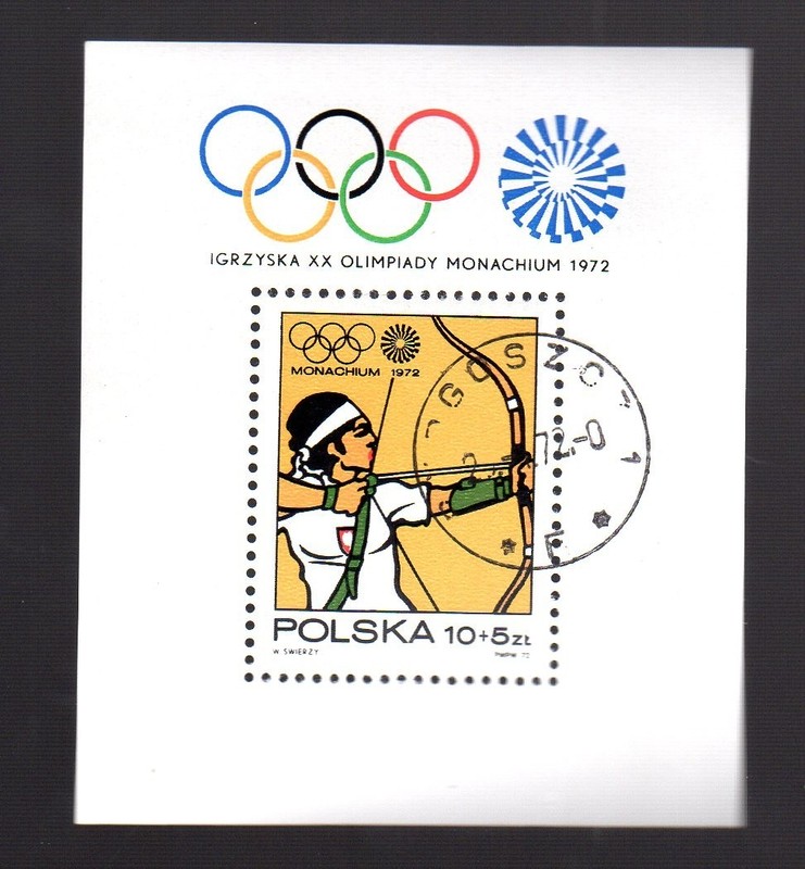POLAND (1972) SUMMER OLYMPICS Souvenir Sheet USED - PRICE DROP!!
