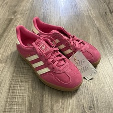 Adidas Originals Gazelle Indoor Pink White Gum Shoes JR1356 Women  s Size 6