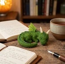 Beginners Adorable Dragon Needle Felt Kit with QR Code Instruction Video