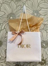 Authentic Christian DIOR PebbleLeather-Textured Store SHOPPING BAG GIFT Wrap Set