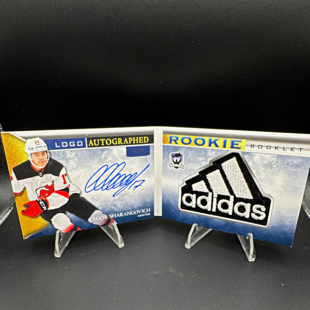Upper Deck The Cup 2020-21 Rookie Auto Logo Booklet Yegor Sharangovich /3