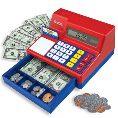 Learning Resources Pretend & Play Calculator Cash Register, Gift for Kids