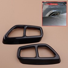 2x Exhaust Muffler Pipe Tip Cover Trim fit for BMW 5 Series G30 G31 2017-2020