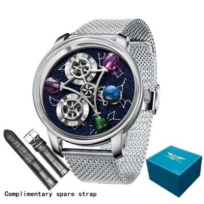 Jacob PINDU Constellation Star Mechanical Celestial Tourbillon Rotating Roulette