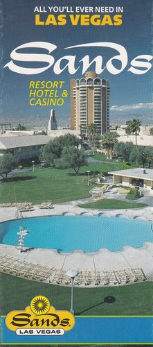 Sands Casino Las Vegas Nevada Brochure 1980's