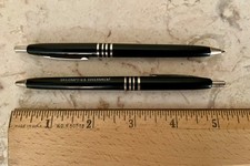Vintage Skilcraft US Government ballpoint 2 pens click silver black works