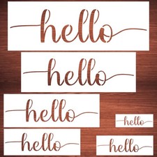 Large Stencils for Painting - 6 Pack Stencil Templates for Painting on Hello