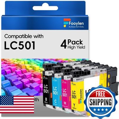 Fooylen LC501 Compatible Ink Cartridges Replacement for Brother LC501 Ink Cartri