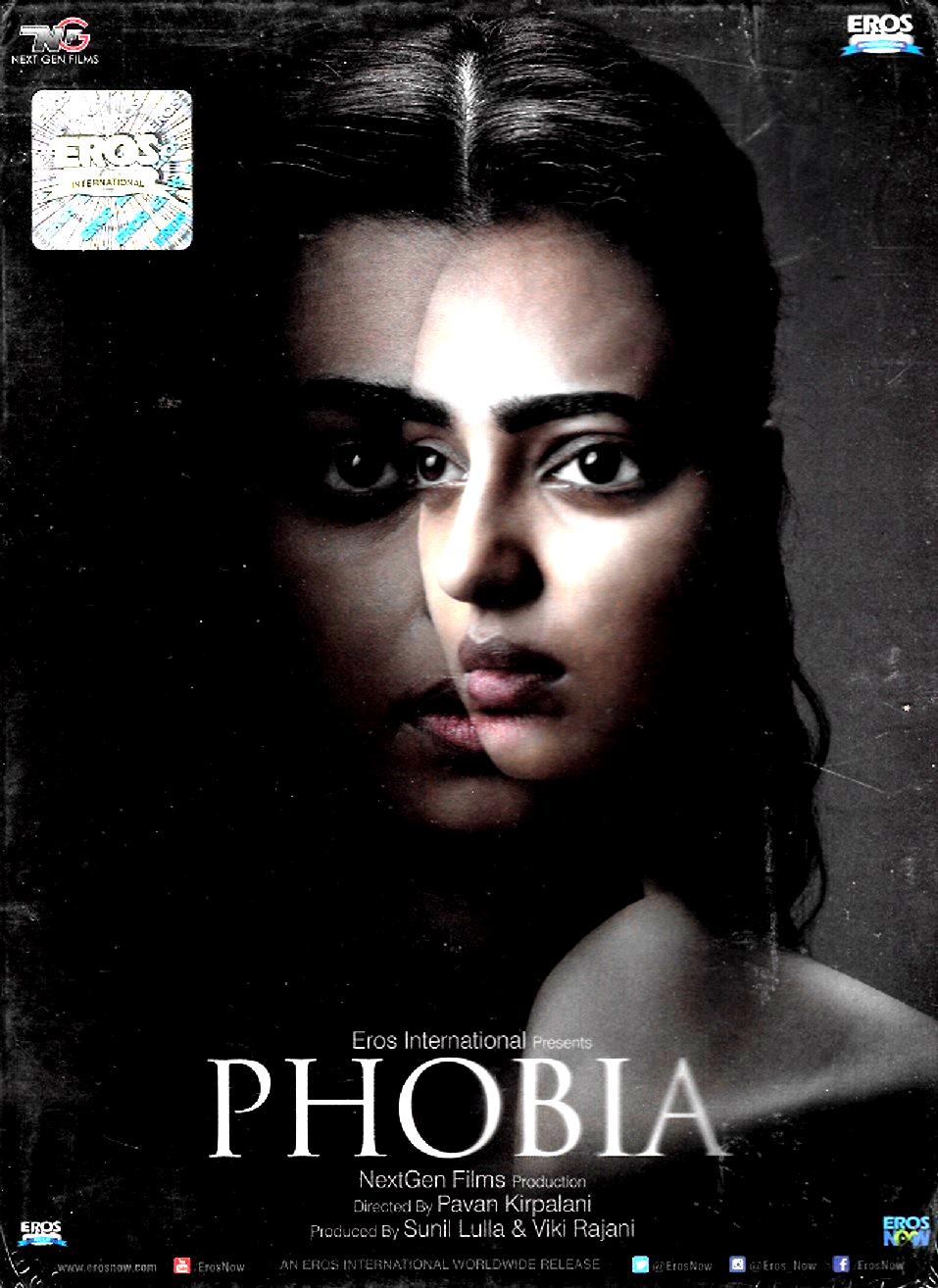 PHOBIA -RADHIKA APTE, AMRITA BAGCHI - EROS BOLLYWOOD DVD - ENGLISH SUBTITLES