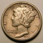 1927 P Mercury Dime EF-XF Actual Coin Pictured- Not Cleaned, Polished or Dipped