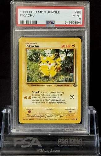 Pikachu 60/64 Jungle Regular PSA 9 Mint