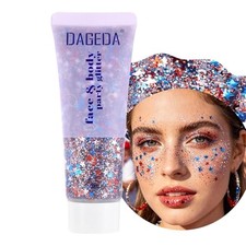 Red White Blue Body Face Glitter Star, 4th of July Hair USA Pride Color Star