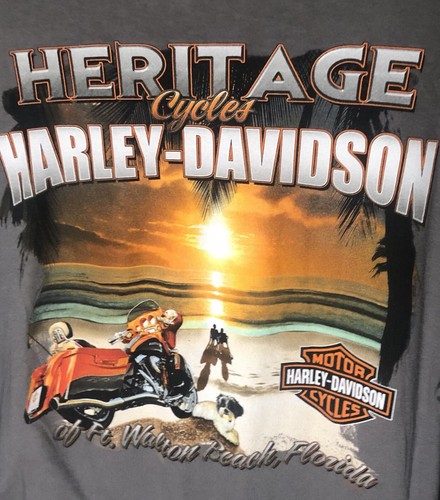 Harley Davidson T Shirt Mens XXL Gray Short Sleeve 2 Graphic Tee