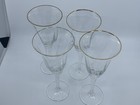 STIL Romania Optic Gold Trim Braided Crystal Wine Glasses Set Of 4 — photo 6