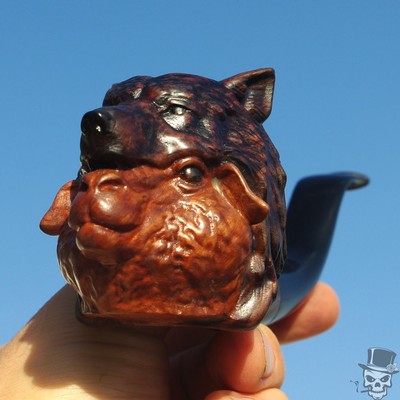 Sheep in Wolf's Clothing Briar Wood Tobacco Smoking Pipe by Oguz Simsek
