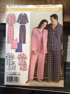 UNCUT # 3971 Simplicity 2006 Unisex Sleep wear Pattern- sz S-M-L
