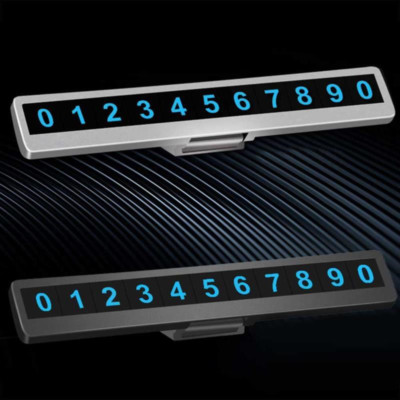Luminous Car Temporary Parking Card Call Phone Number Sucker Card Plate 2 Color