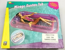 Mirage Suntan Tub VINTAGE 1998 Sunco Pool Float Multi-Purpose Removable Pillow