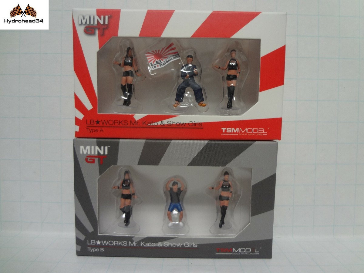 TSM Model Mini GT LB Works Mr.Kato & Show Girls Type A & B Figure