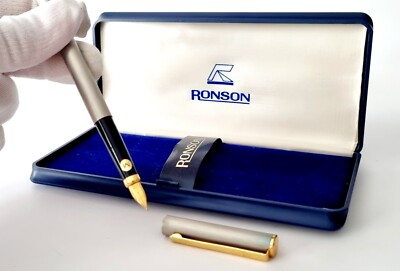 Fountain pen RONSON vintage 80's – Silver/Gold Tone – Made in