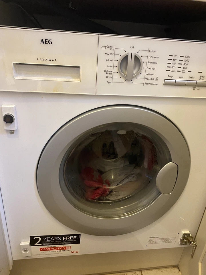 AEG L61271BI INTEGRATED WASHING MACHINE1200 SPIN 7KG - White - Image 2 of 4